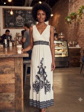 Summer Sleeveless Maxi Sundress/Evening Gown Size M